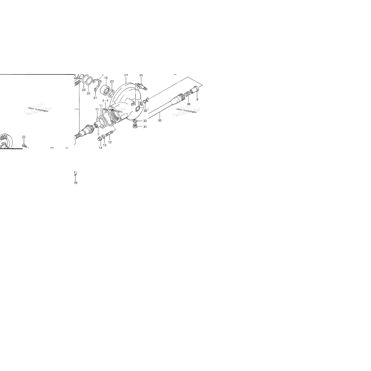 Propeller Shaft - Final Drive Gear