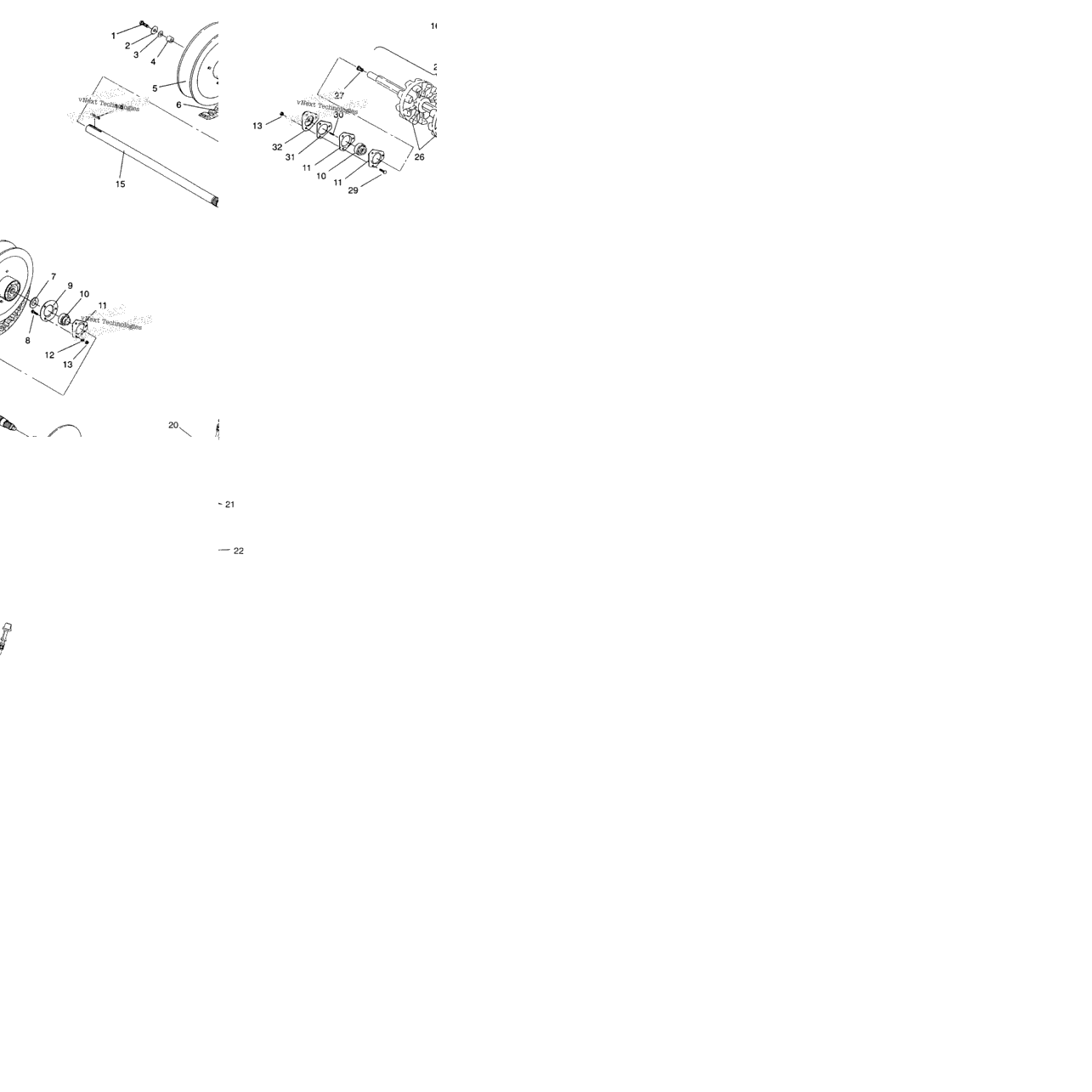 Drive Train Assembly 440 / 0930760 & 440 Sks