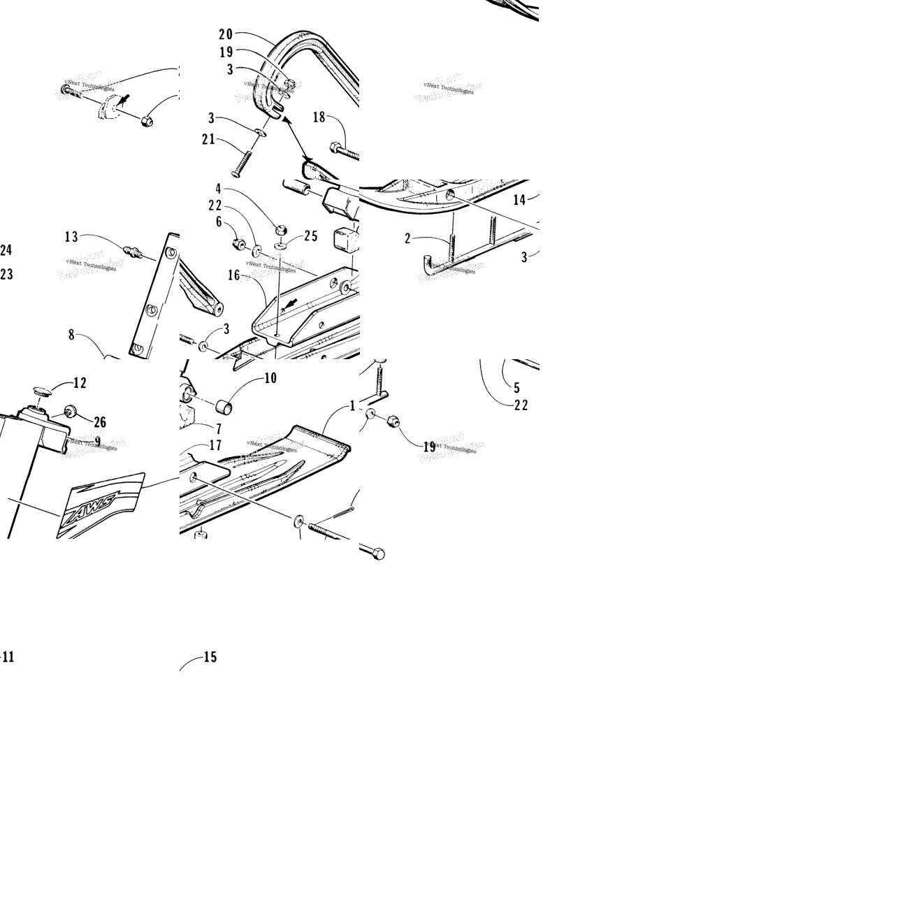 Ski And Spindle Assembly
