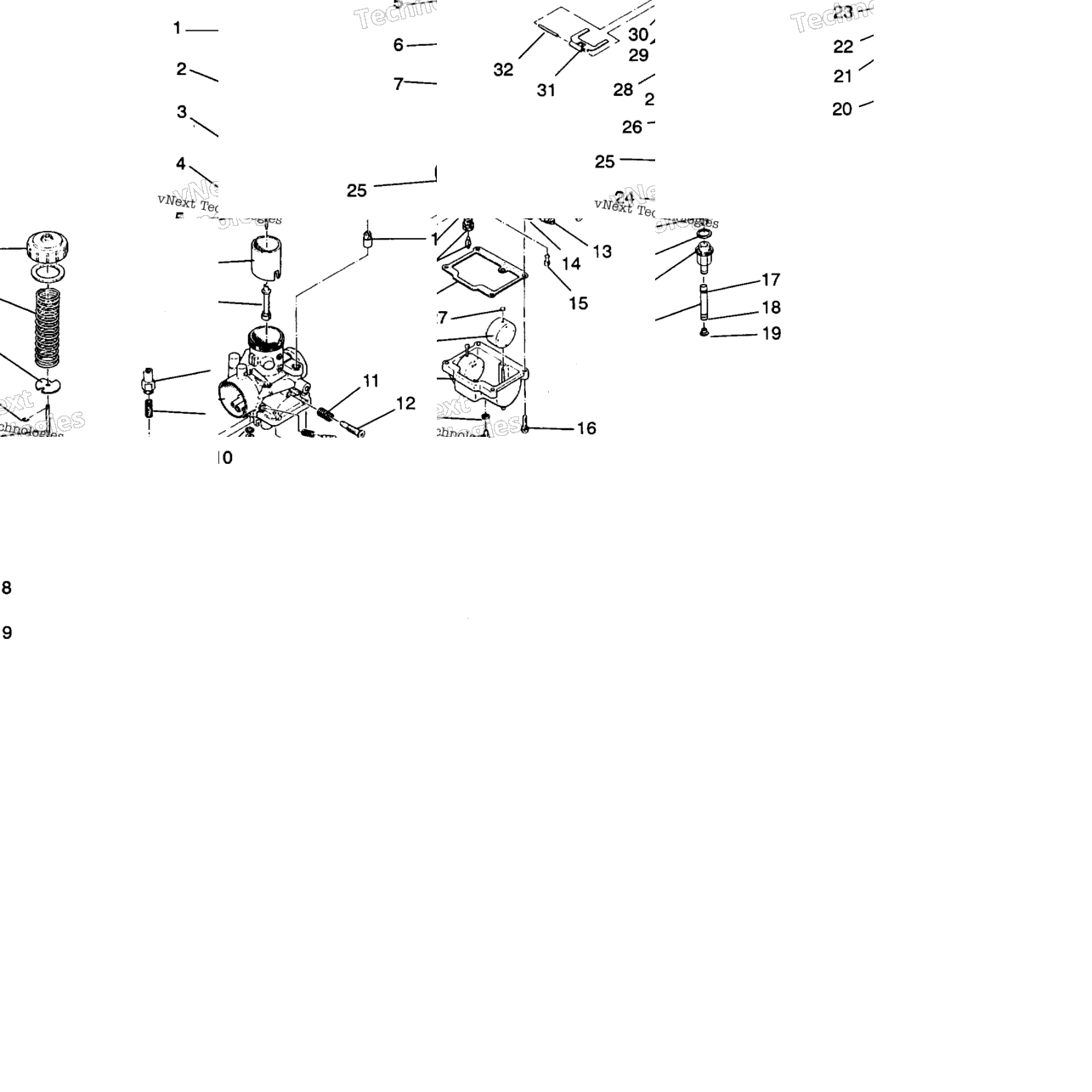 Carburetor Assembly Trail / 0930761 & Trail Deluxe