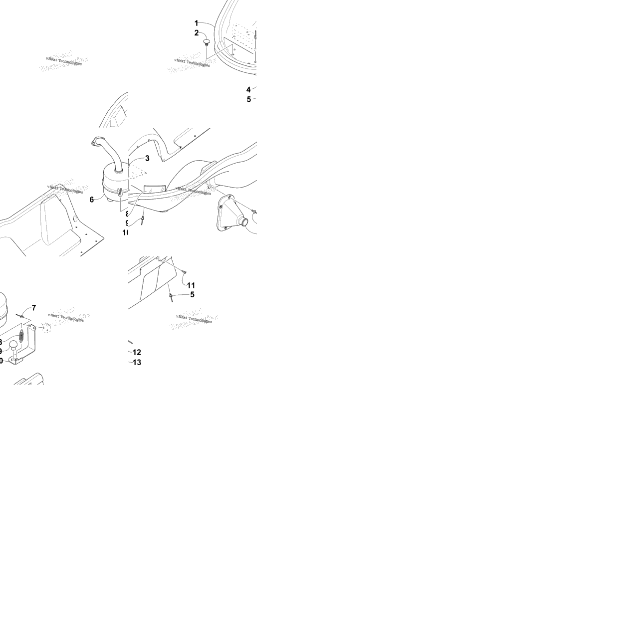 Belly Pan And Exhaust Assemblies