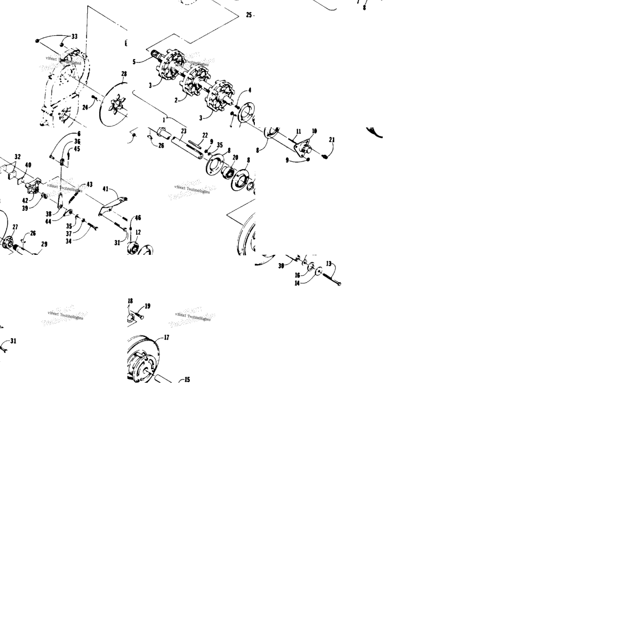 Drive Train Shafts And Brake Assemblies