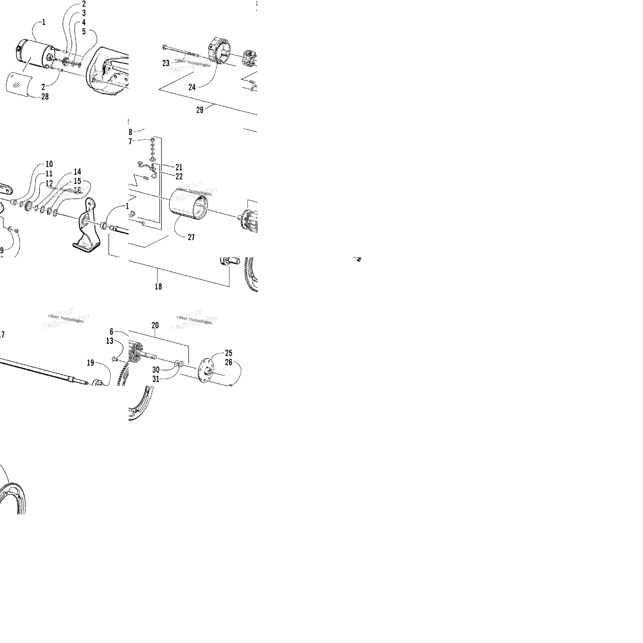 Electric Start - Starter Motor Assembly