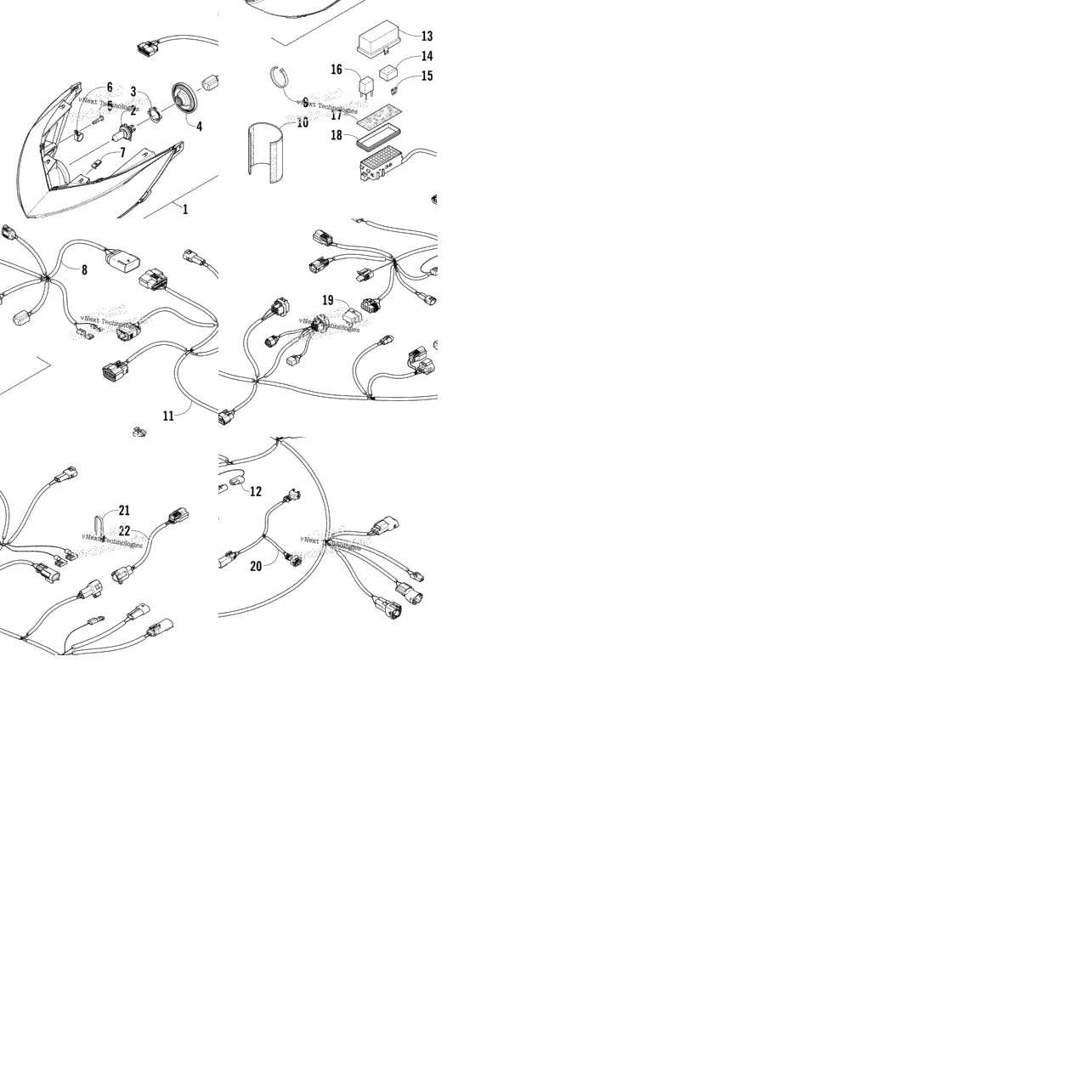 Headlight And Wiring Assemblies