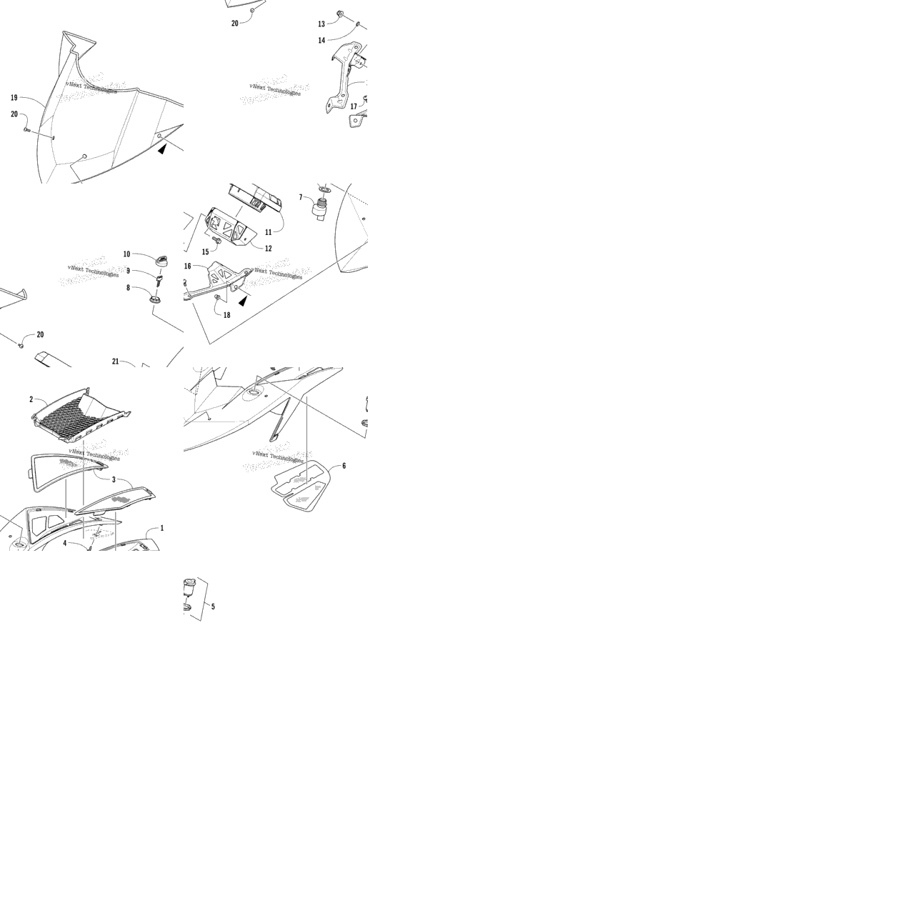 Windshield And Instruments Assemblies