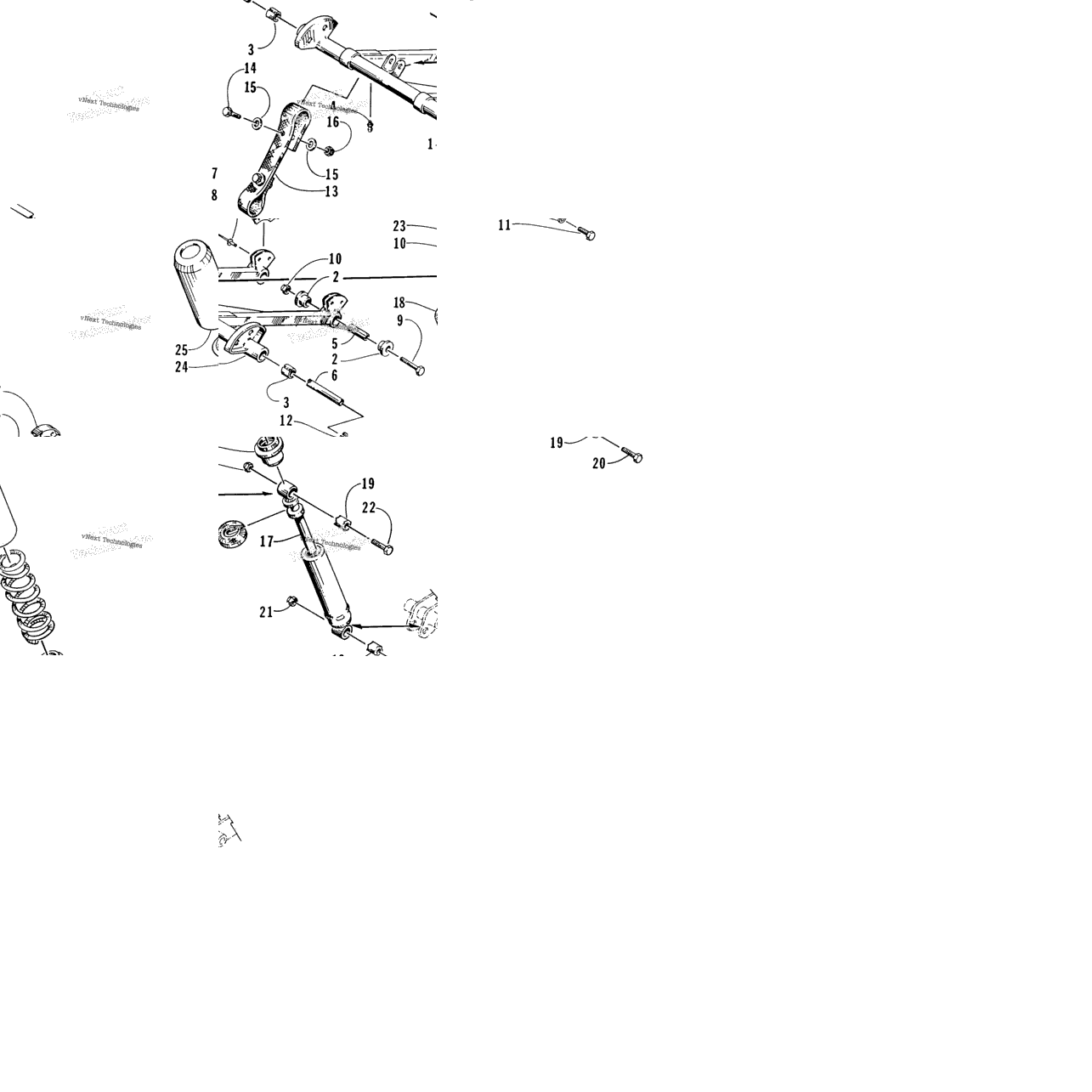 Rear Suspension Front Arm Assembly