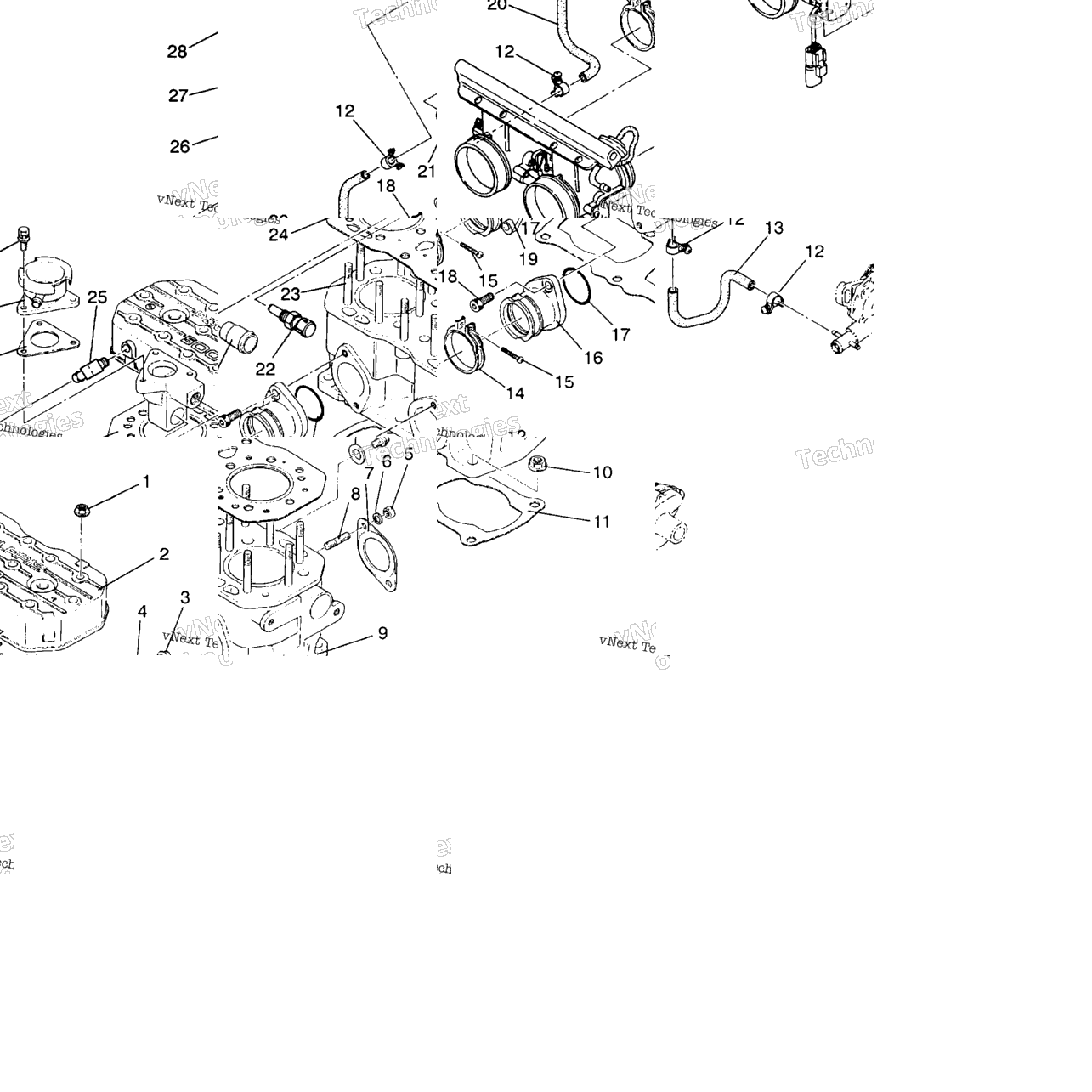 Cylinder Assembly 500 Efi / 0930674 & 500 Efi Sks / 0930574