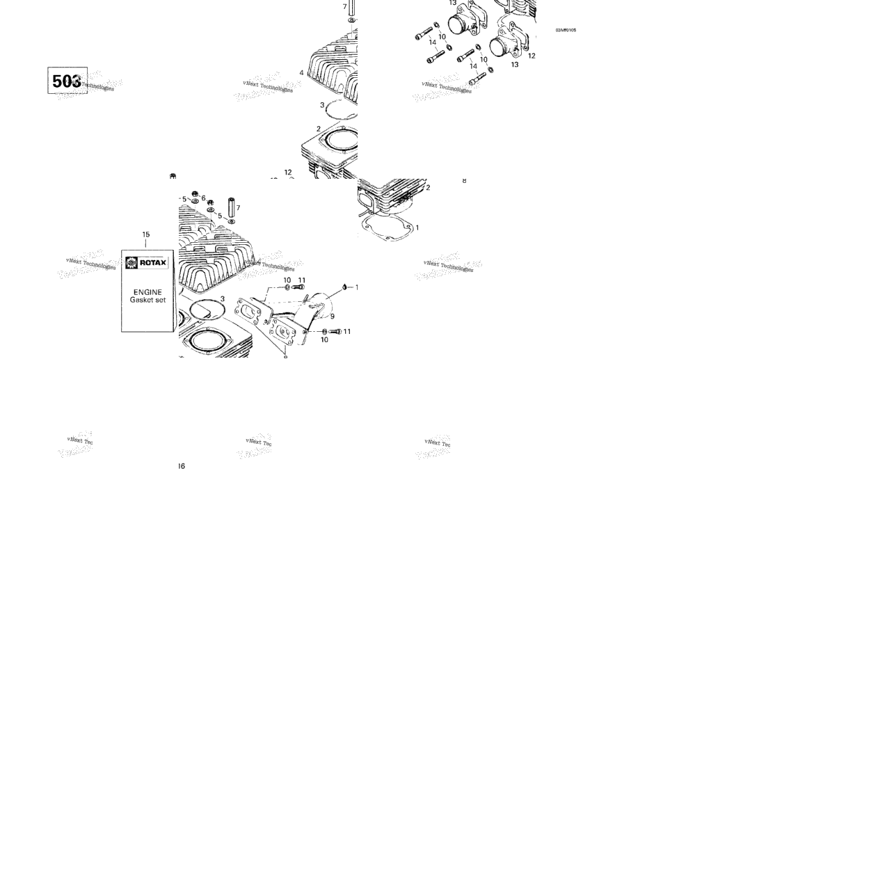 Cylinder, Intake Exhaust Manifold (503)