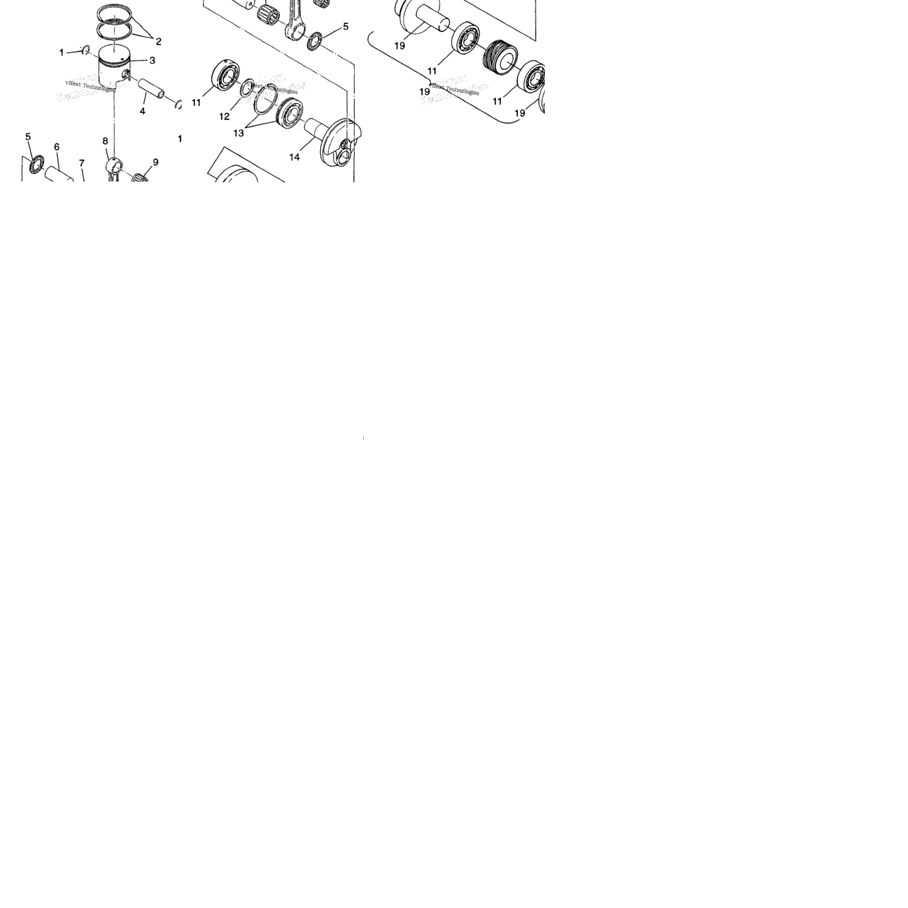Piston & Crankshaft Tran Sport & European Tran Sport E970143