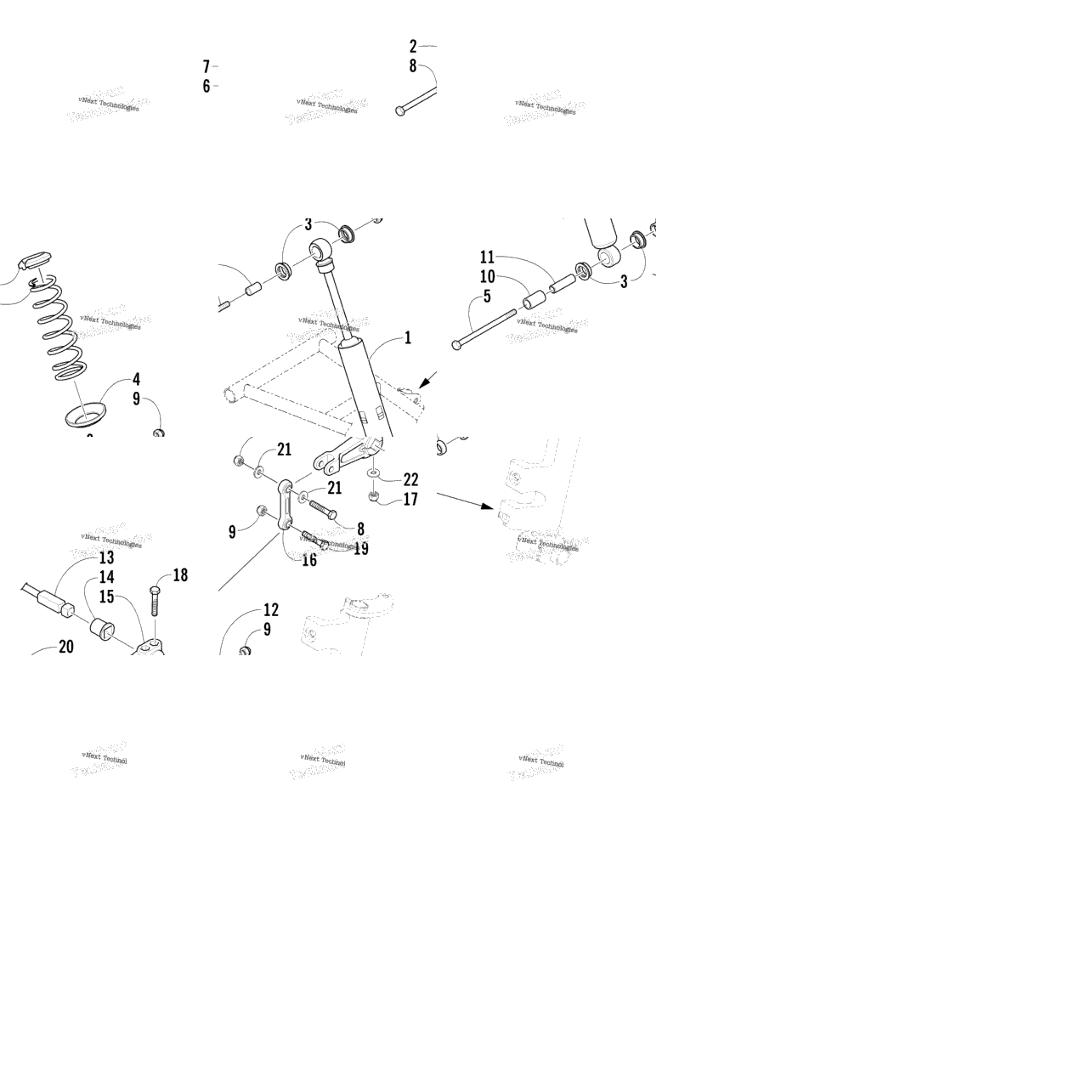 Shock Absorber And Sway Bar Assembly
