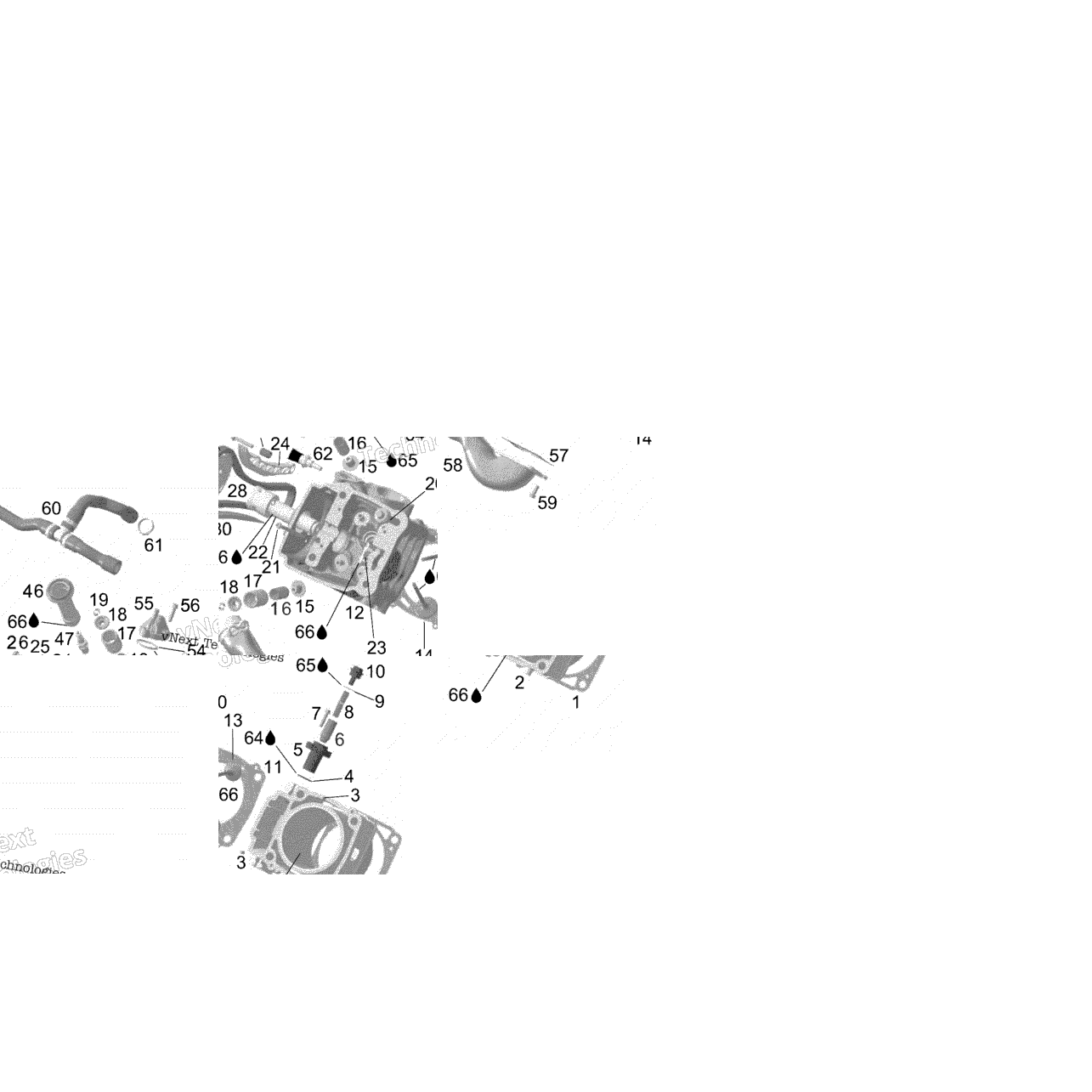 Cylinder And Cylinder Head, Front Side