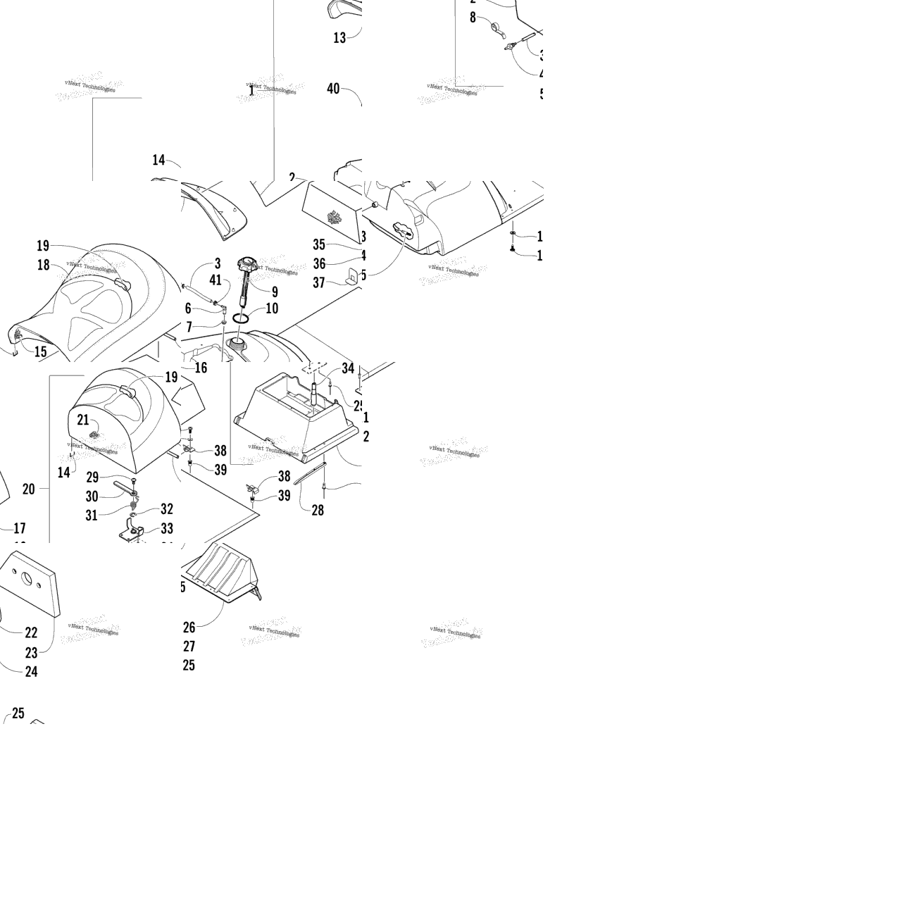 Gas Tank And Seat Assembly