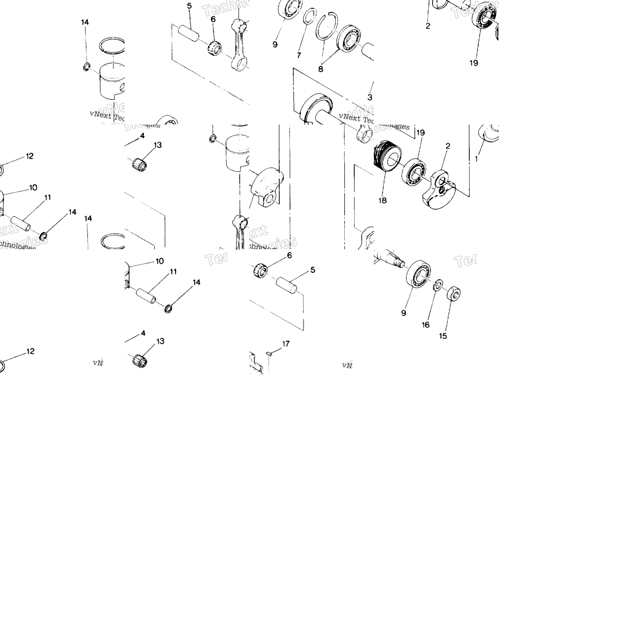 Piston And Crankshaft Sprint Es