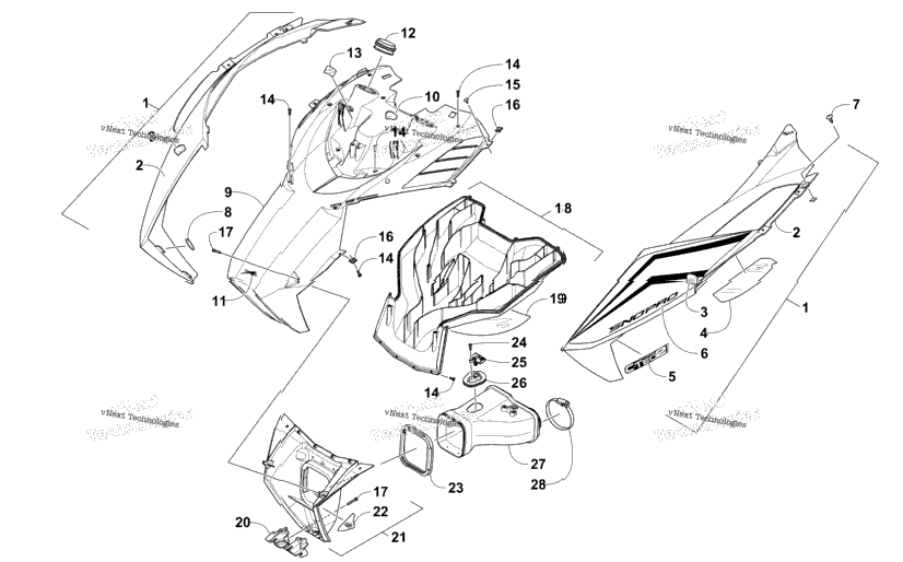 Hood And Air Intake Assembly