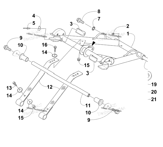 Rear Suspension Front Arm Assembly