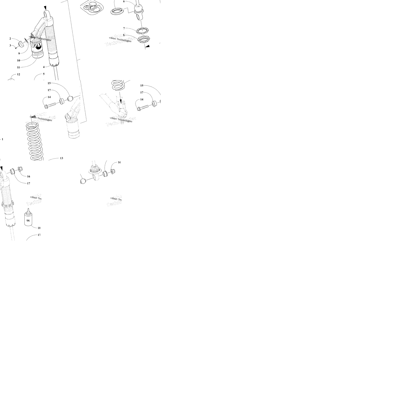 Front Suspension Shock Absorber Assembly