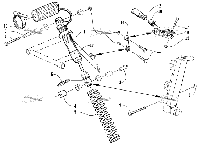 Shock Absorber And Sway Bar Assembly