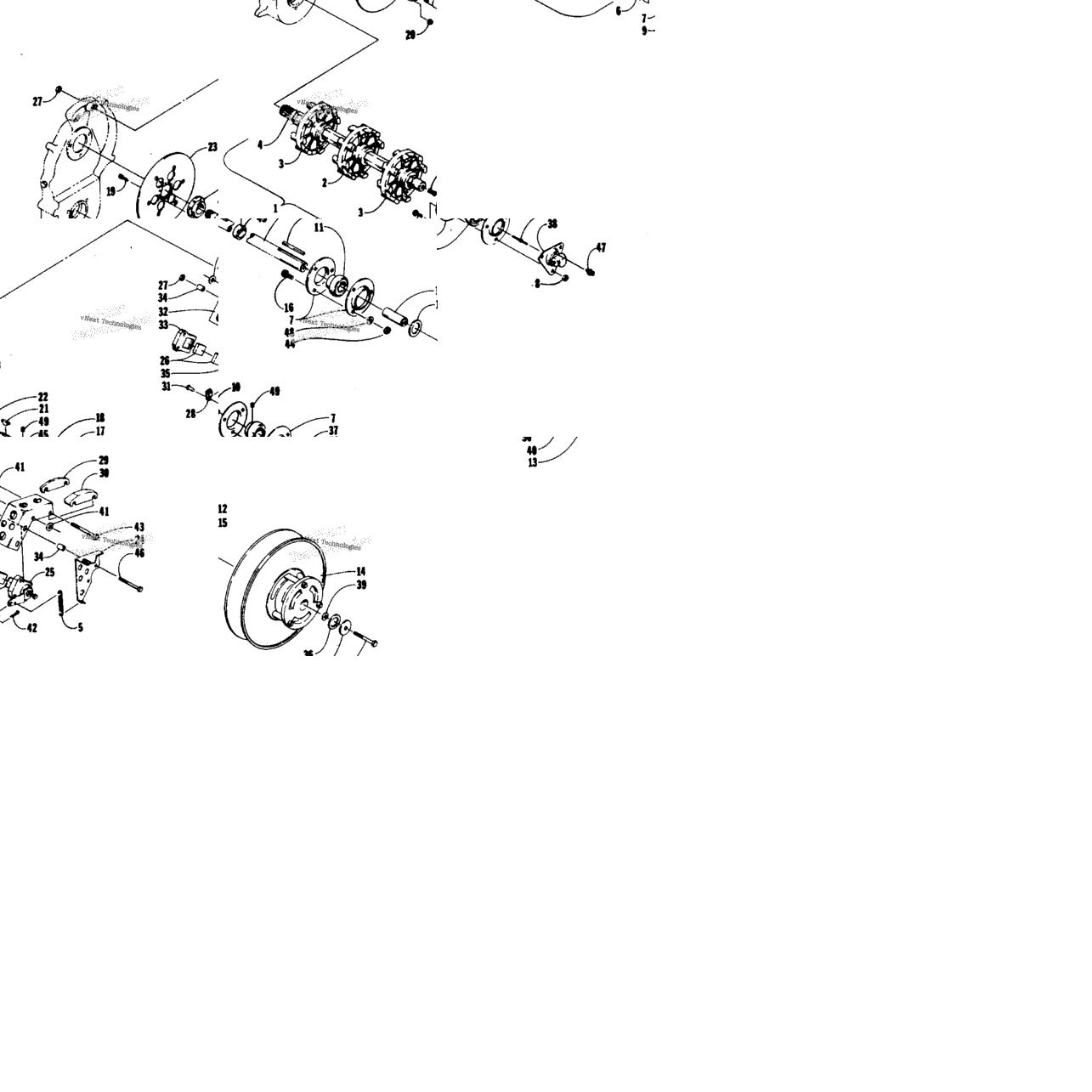 Drive Train Shafts And Brake Assemblies