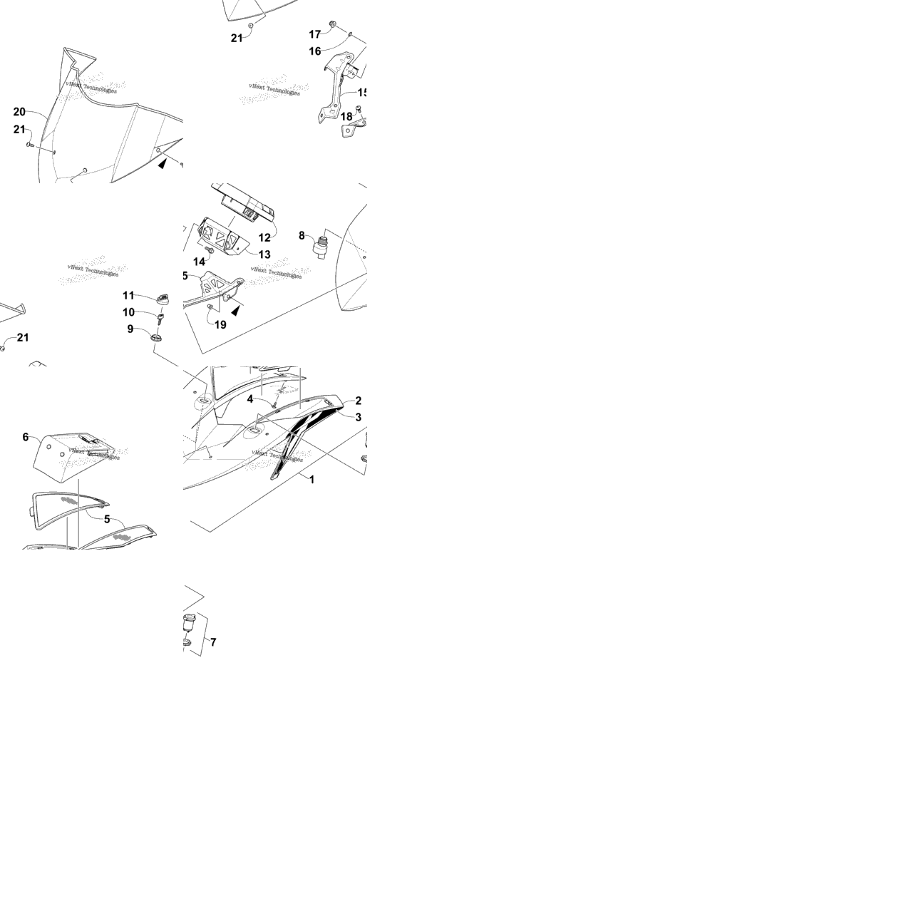 Windshield And Instruments Assemblies