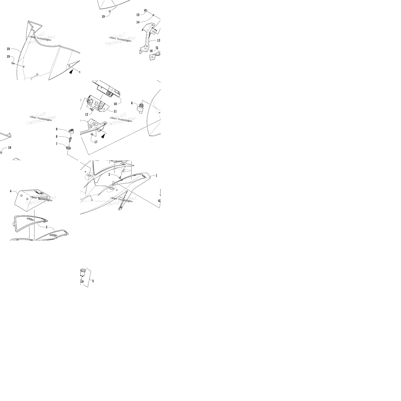 Windshield And Instruments Assemblies