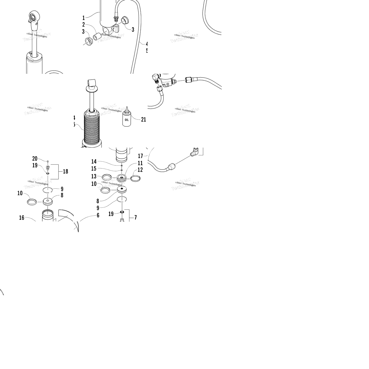 Rear Suspension Shock Absorber Assembly