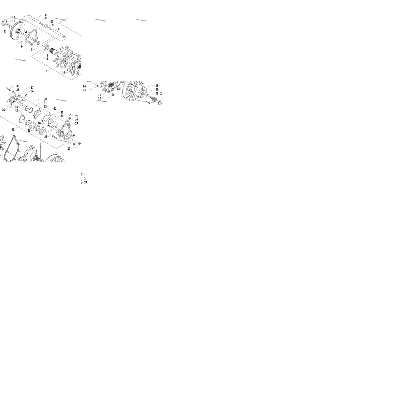 Drive Train Shafts And Brake Assemblies
