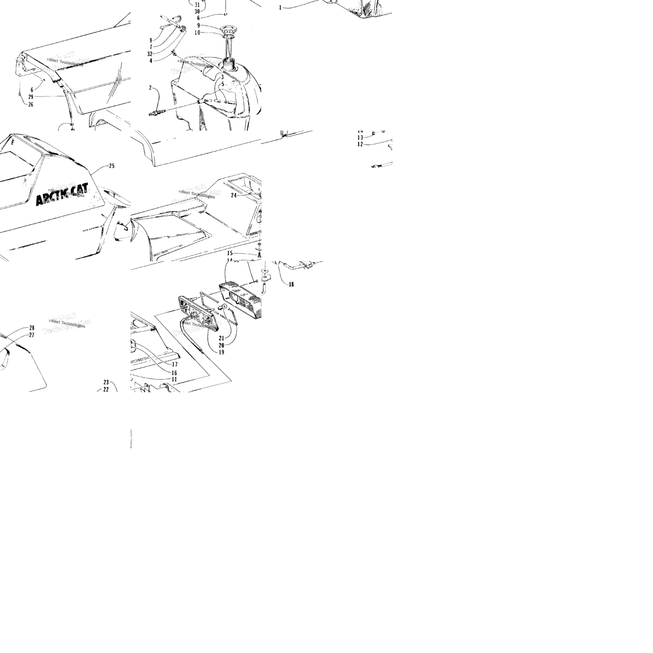 Gas Tank, Seat, And Taillight Assembly