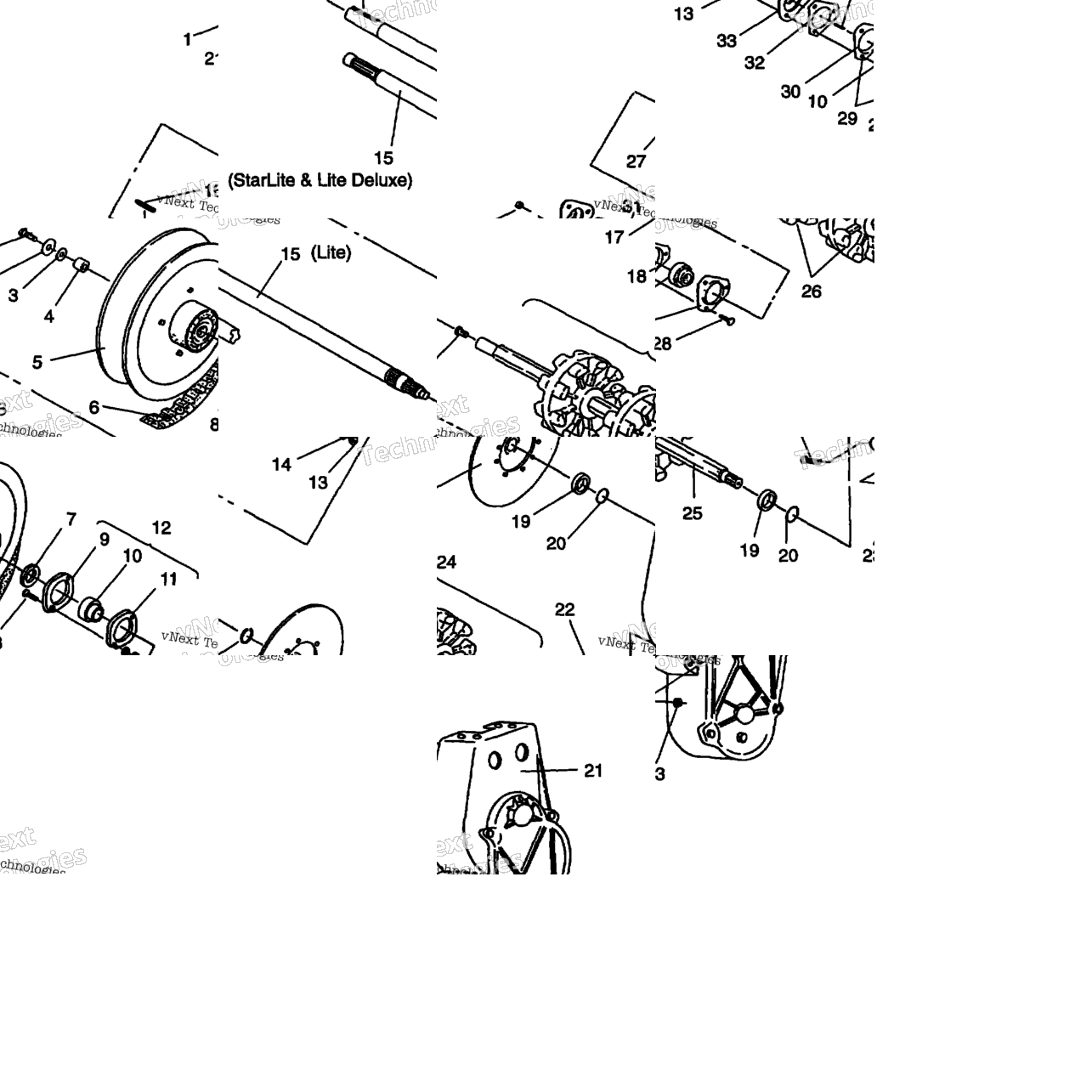 Drive Train Assembly Lite/0933433,Starlite/ & Lite Deluxe/0933431