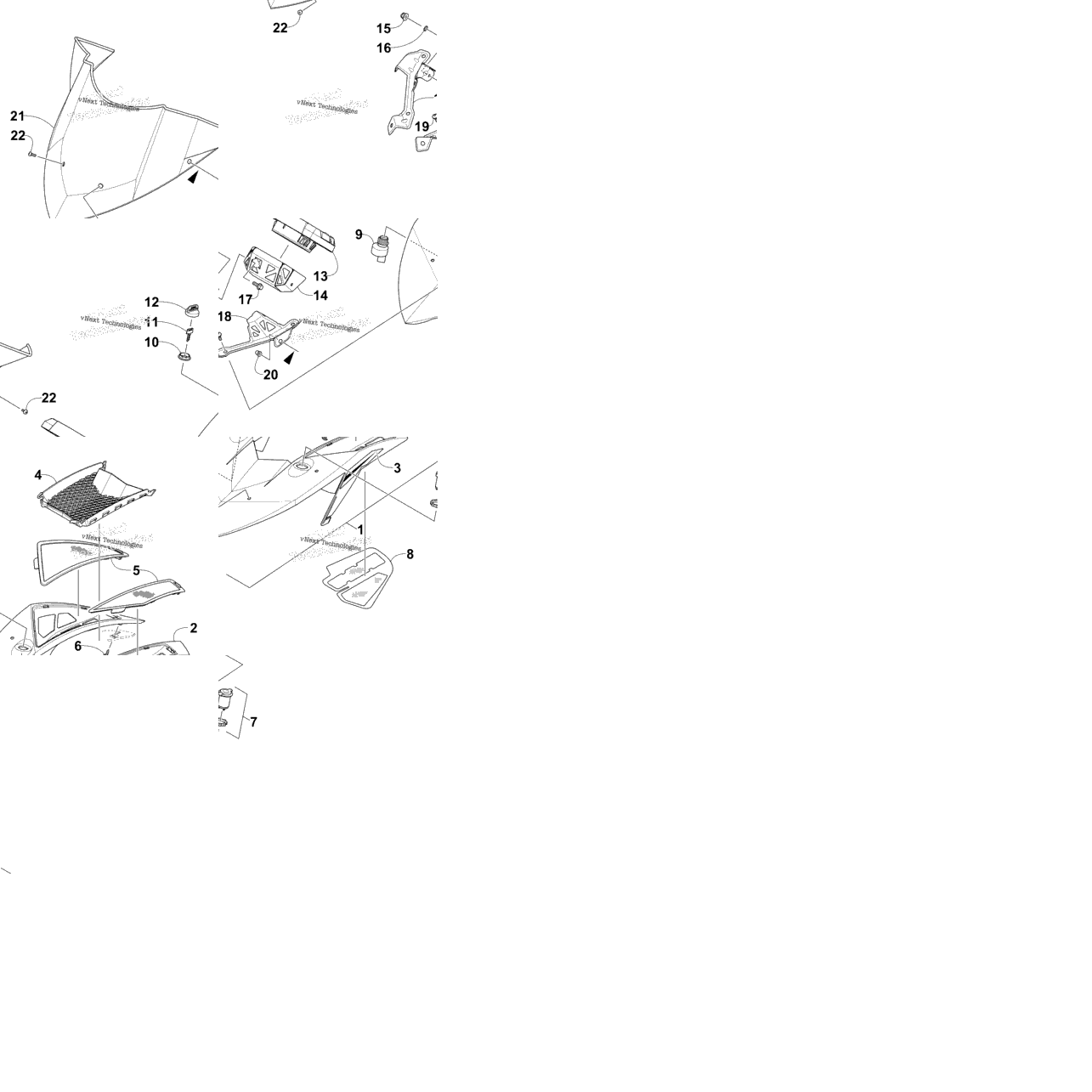 Windshield And Instruments Assemblies