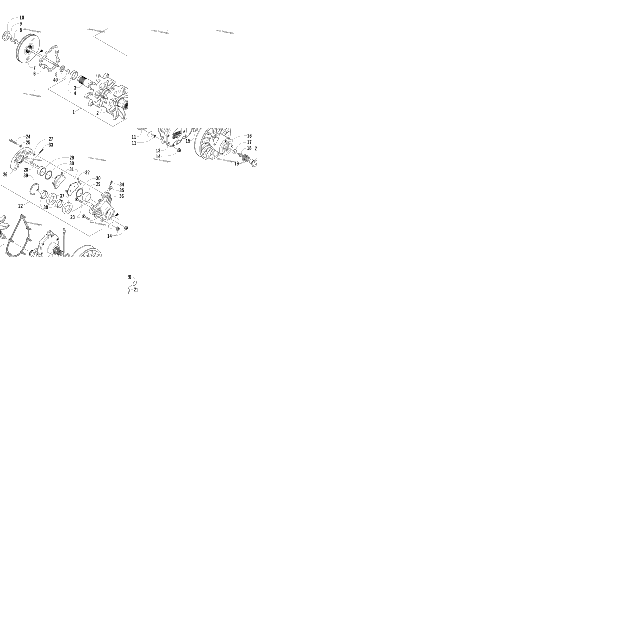 Drive Train Shafts And Brake Assemblies