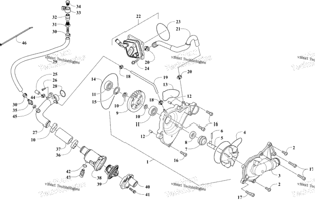 Water Pump And Thermostat Assembly