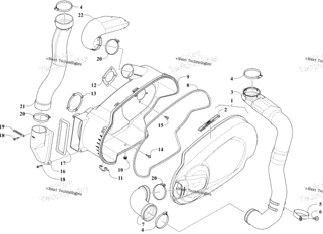 Belt Cooling And Clutch Cover Assembly