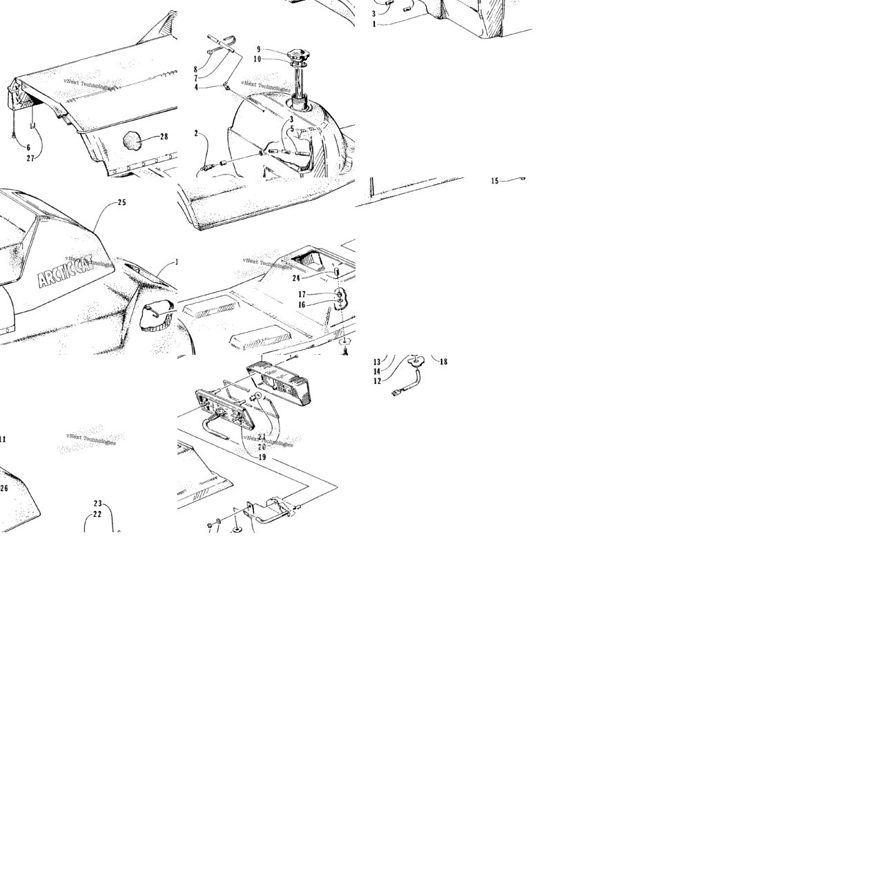 Gas Tank, Seat, And Taillight Assembly