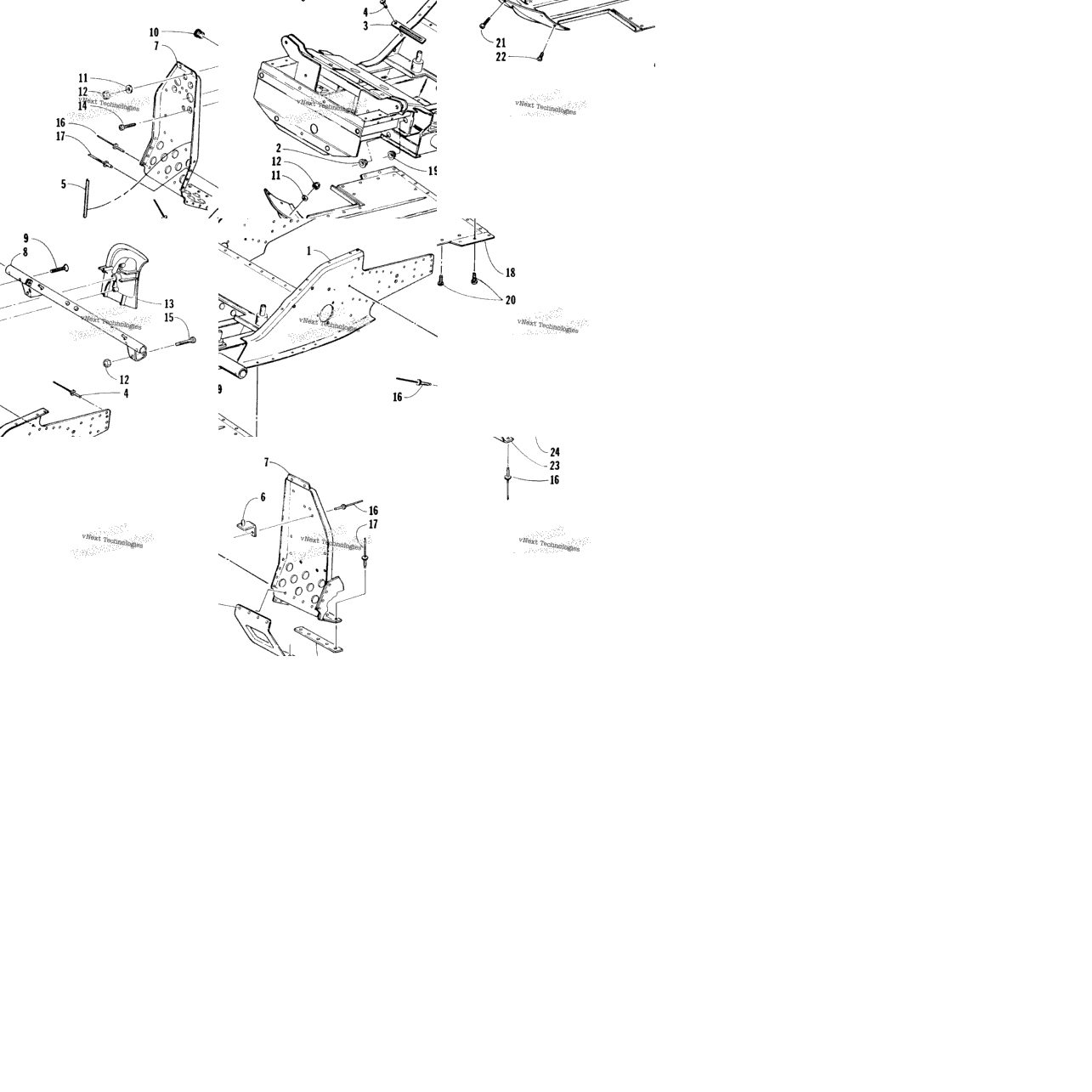 Front Frame And Footrest Assembly