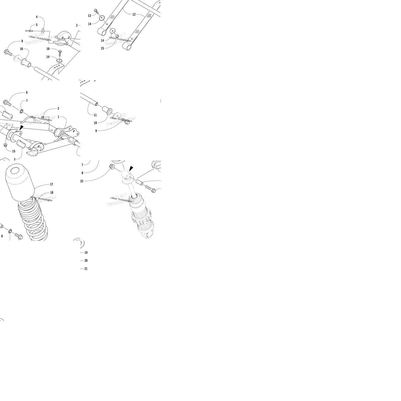 Rear Suspension Front Arm Assembly