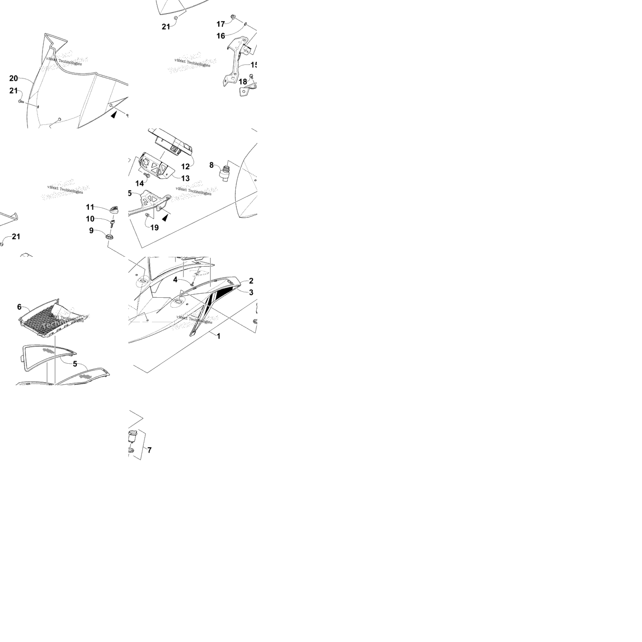 Windshield And Instruments Assemblies