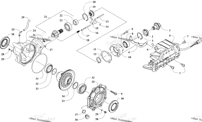 Front Drive Gearcase Assembly