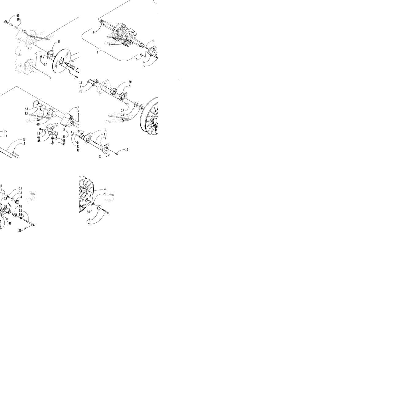 Drive Train Shafts And Brake Assemblies