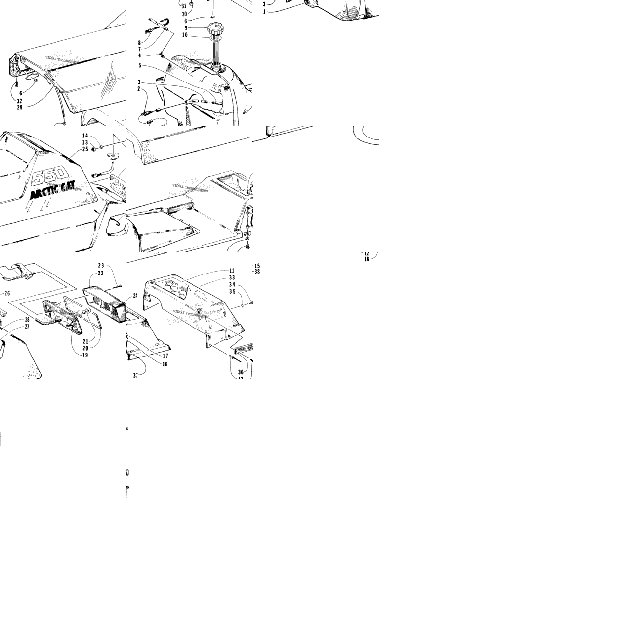 Gas Tank, Seat, And Taillight Assembly