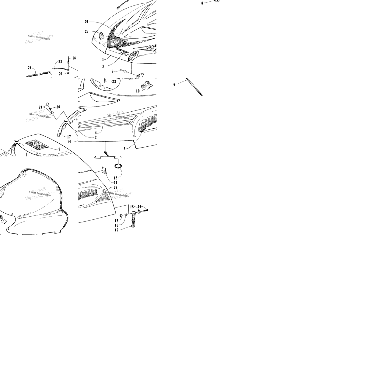 Hood And Windshield Assembly