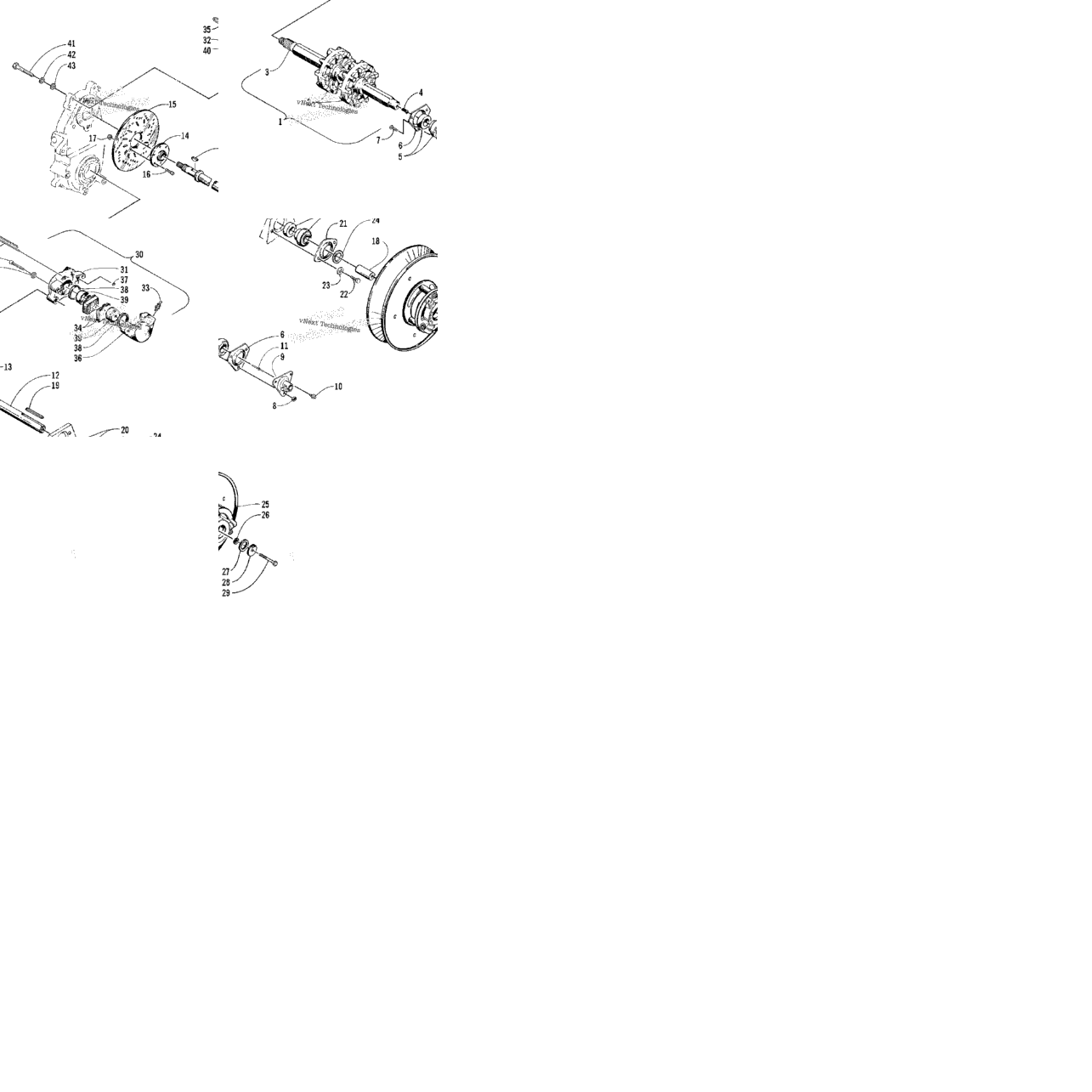 Drive Train Shafts And Brake Assemblies