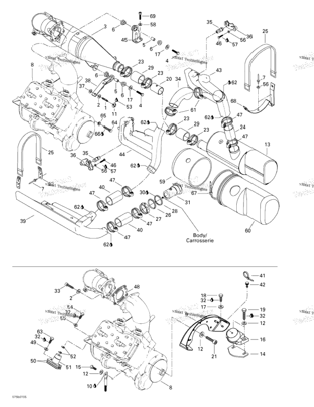 Engine Support And Muffler