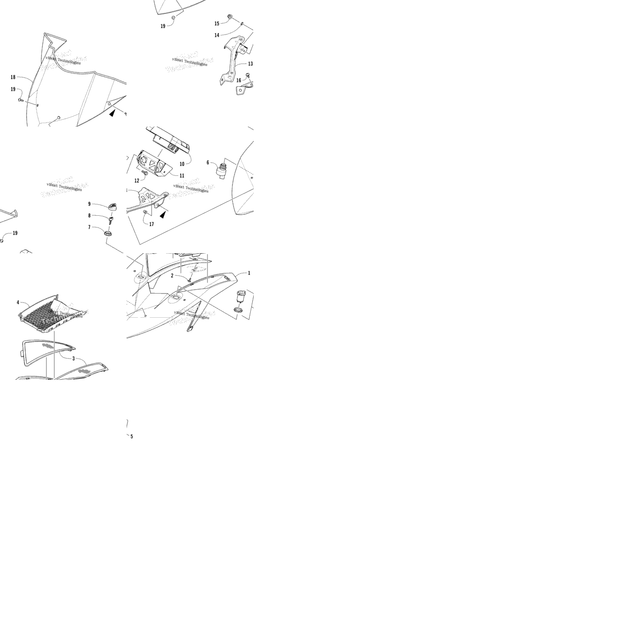 Windshield And Instruments Assemblies