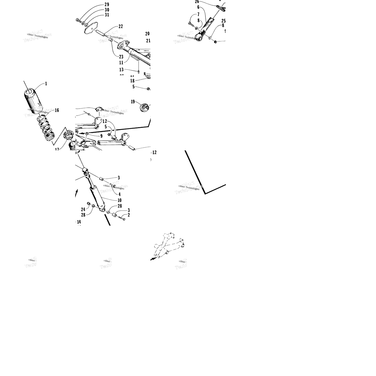 Rear Suspension Front Arm Assembly