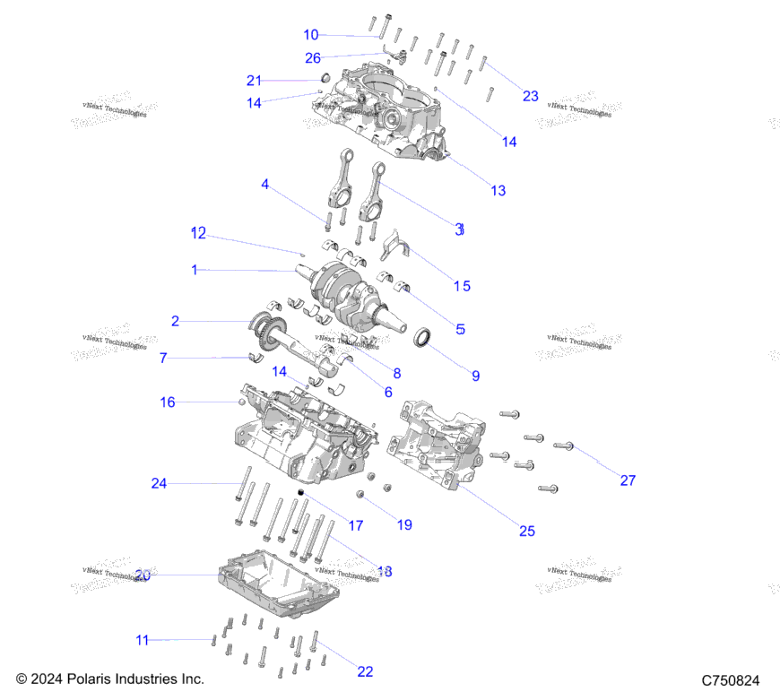 Engine, Crankcase And Crankshaft Z20nae99ac/Al/An/Bc/Bl/Bn/K99af/Ak/Bf/Bk/M99al/R99az/Bz