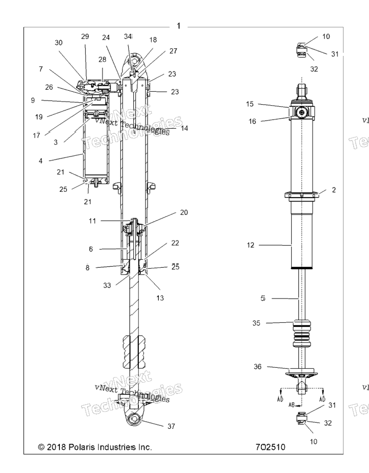 Suspension, Rear Shock Internals Z20nae99ac/Al/An/Bc/Bl/Bn/Ll/K99af/Ak/Bf/Bk