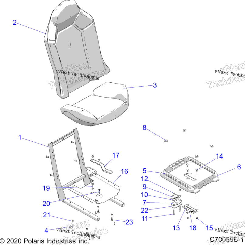 Body, Seat Asm. And Slider Z20nae92al/Ar/Bl/Br/F92al/Ar