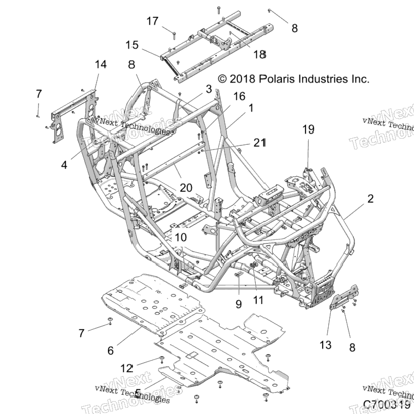 Chassis, Main Frame And Skid Plates Z20nae92al/Ar/Bl/Br/F92al/Ar