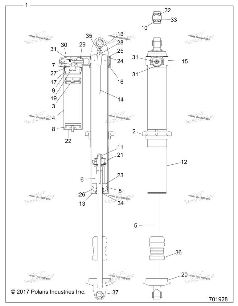 Suspension, Rear Shock Z20nae92al/Ar/Bl/Br/F92al/Ar