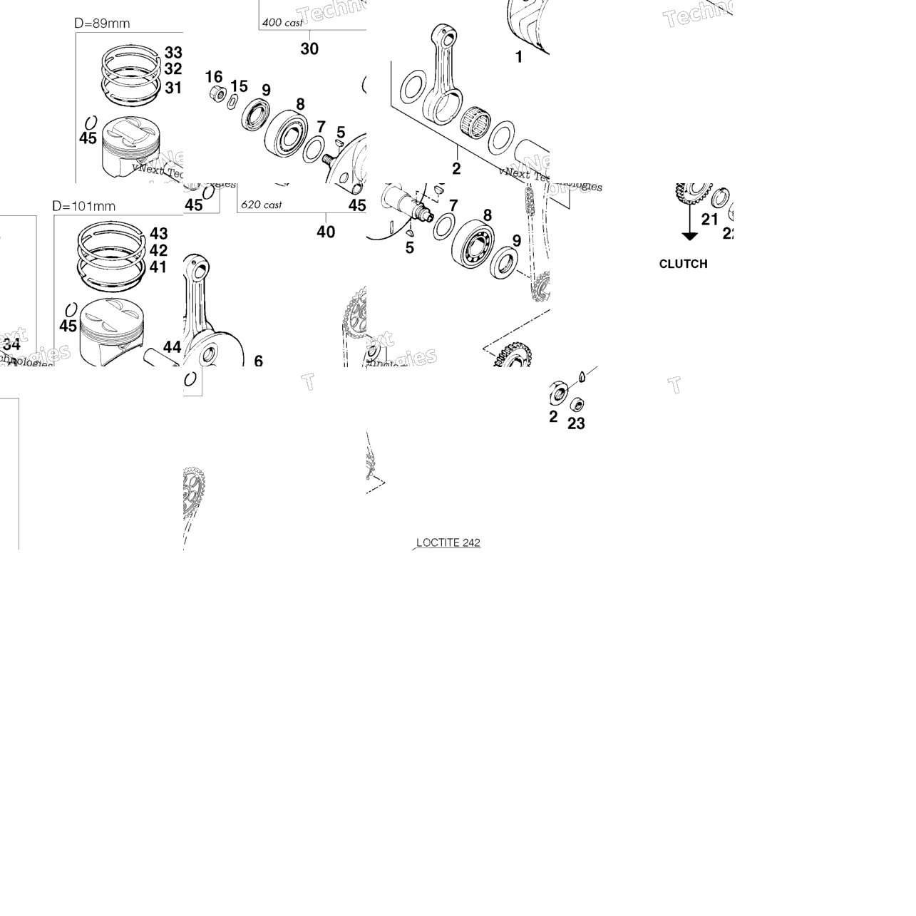 Crankshaft, Piston